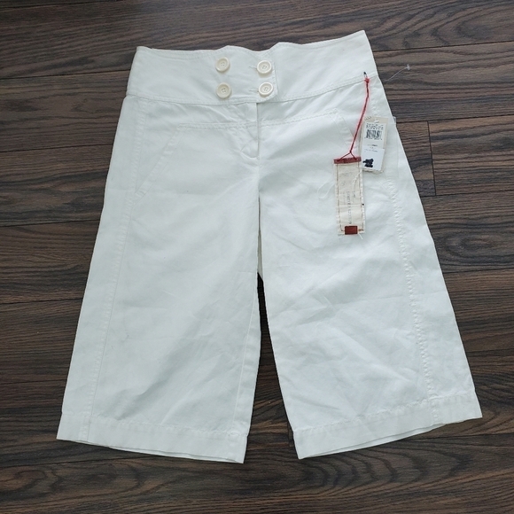 NWT BcbgMaxAzria Taylor The Wide Leg White Pants - Picture 1 of 5
